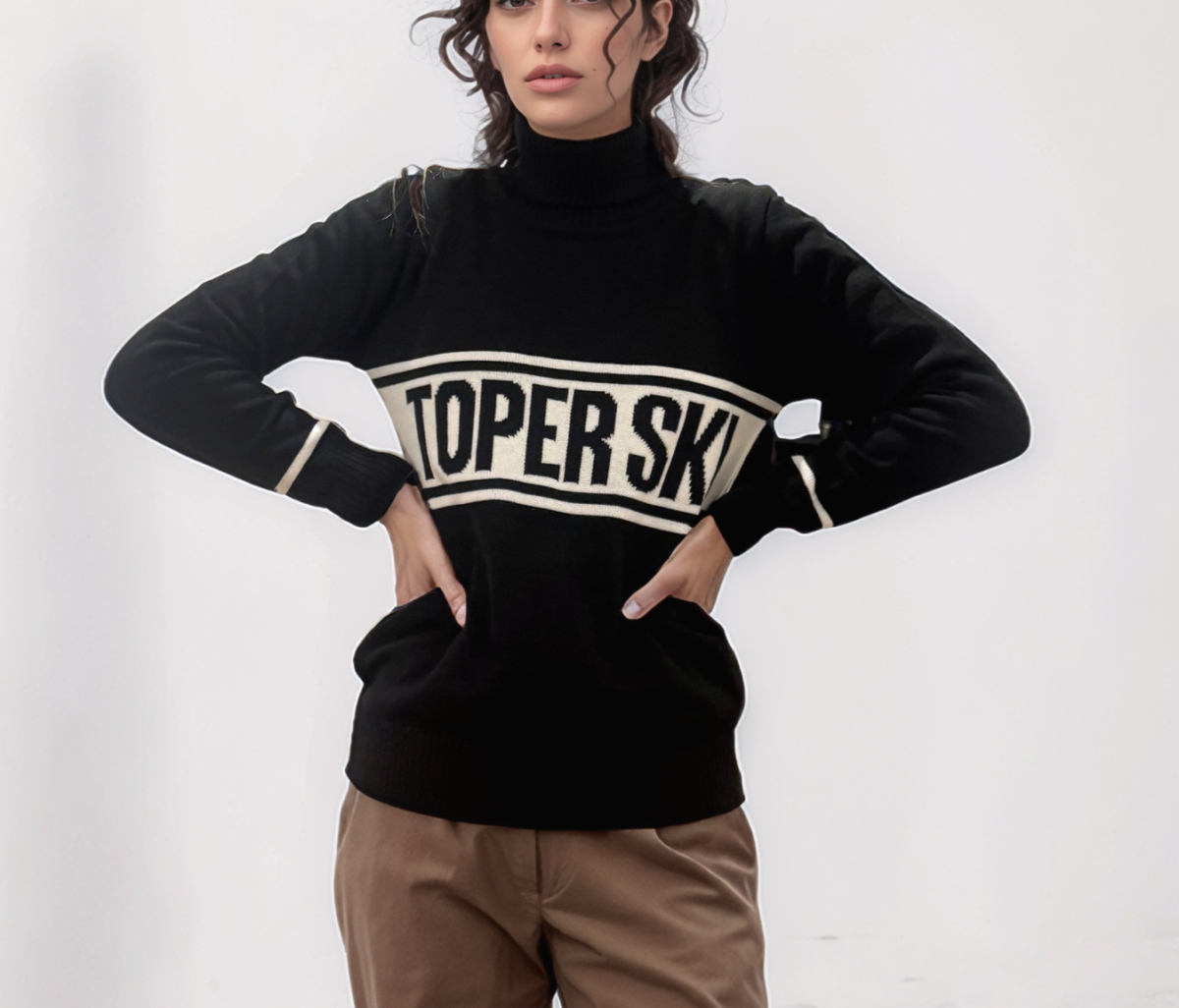 RETRO SKI VOLNEN PULOVER ŽENSKI